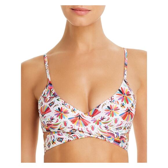 NWT‎ Verdelimon Swim Top Medium 286116 Izamal Printed Birds Wrap Strap $177 - Picture 1 of 16